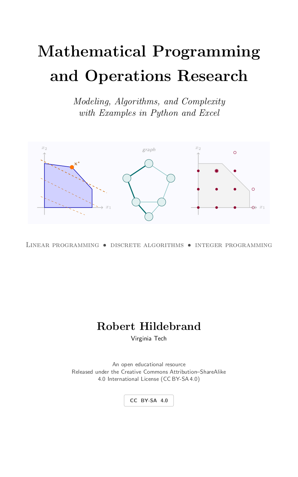 Book cover: Mathematical Programming and Operations Research by Robert Hildebrand